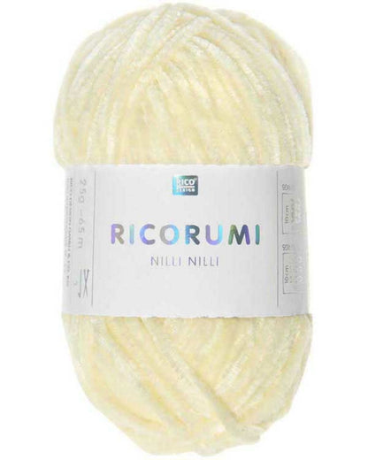 Rico Design Ricorumi Nilli Nilli – supermyk heklagarn i chenille 100 % polyester – 25 g nøste