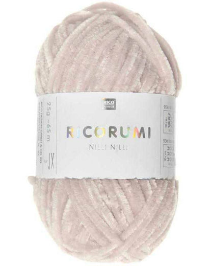 Rico Design Ricorumi Nilli Nilli – supermyk heklagarn i chenille 100 % polyester – 25 g nøste