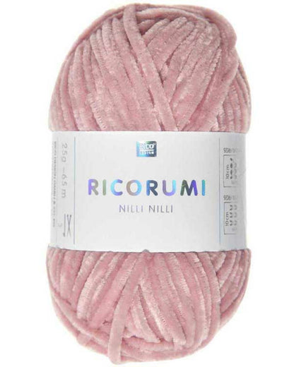 Rico Design Ricorumi Nilli Nilli – supermyk heklagarn i chenille 100 % polyester – 25 g nøste