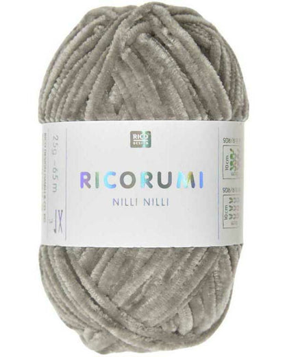 Rico Design Ricorumi Nilli Nilli – supermyk heklagarn i chenille 100 % polyester – 25 g nøste