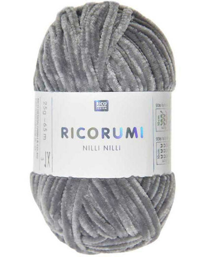 Rico Design Ricorumi Nilli Nilli – supermyk heklagarn i chenille 100 % polyester – 25 g nøste