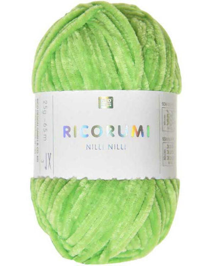 Rico Design Ricorumi Nilli Nilli – supermyk heklagarn i chenille 100 % polyester – 25 g nøste