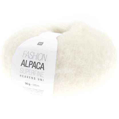 Rico Design Fashion Alpaca Superfine Heavens Uni - tykk, fluffy og myk alpakka - 50g nøste