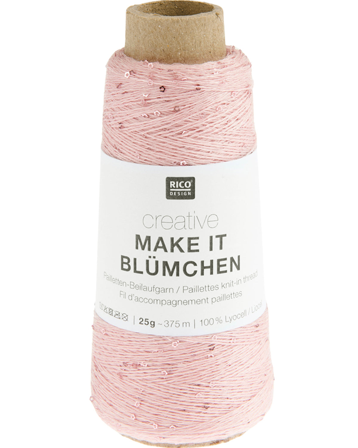 Rico Design Creative Make It Blümchen - Effektgarn med paljetter - 25g nøste