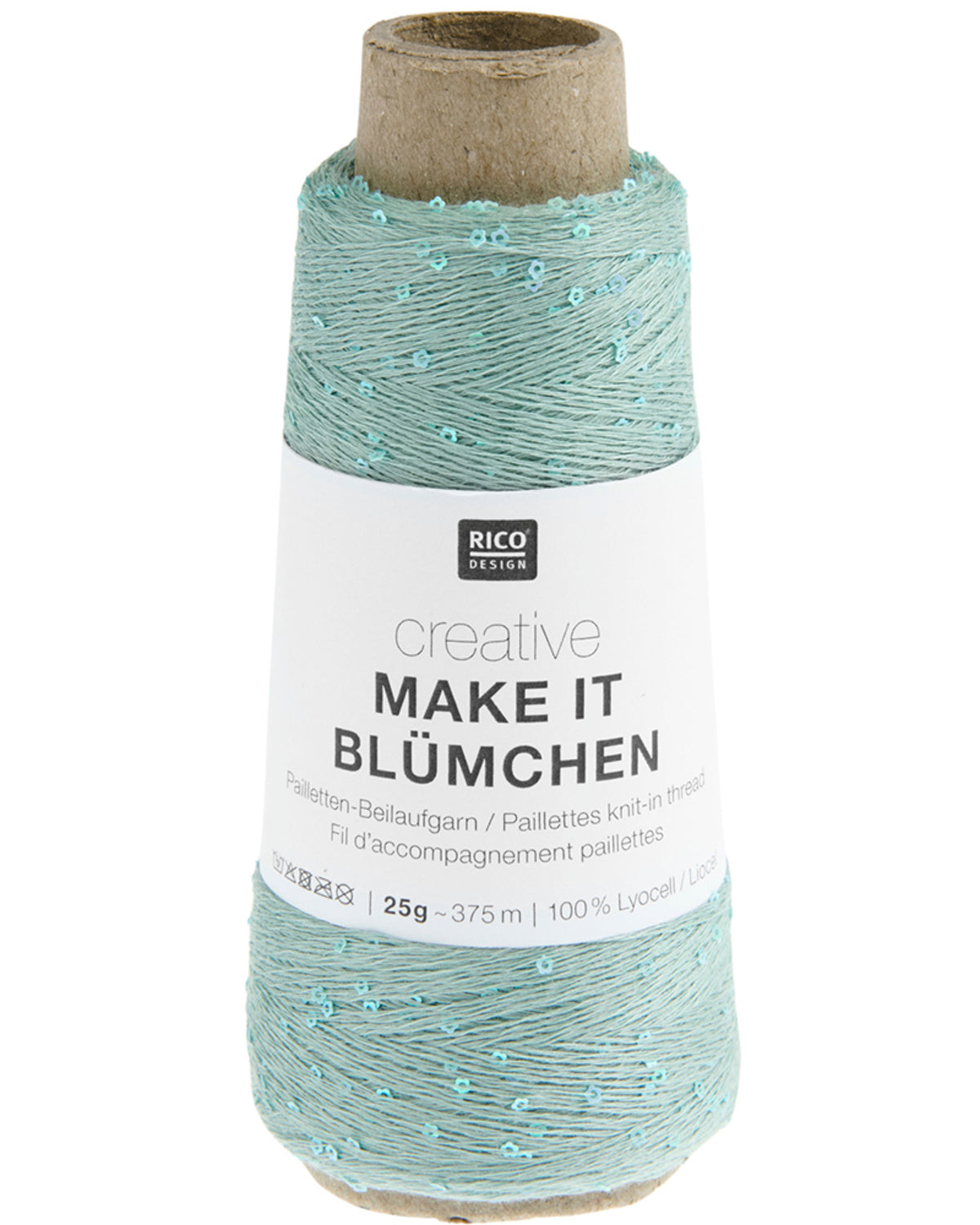 Rico Design Creative Make It Blümchen - Effektgarn med paljetter - 25g nøste