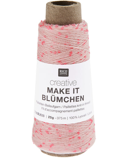 Rico Design Creative Make It Blümchen - Effektgarn med paljetter - 25g nøste