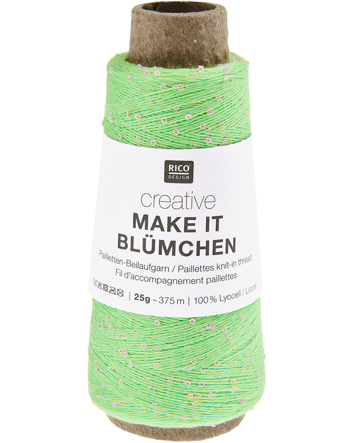 Rico Design Creative Make It Blümchen - Effektgarn med paljetter - 25g nøste