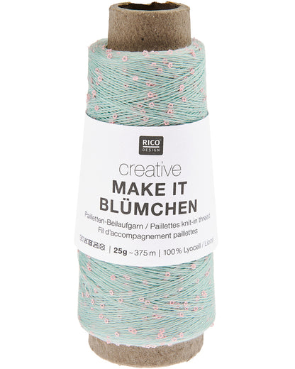 Rico Design Creative Make It Blümchen - Effektgarn med paljetter - 25g nøste