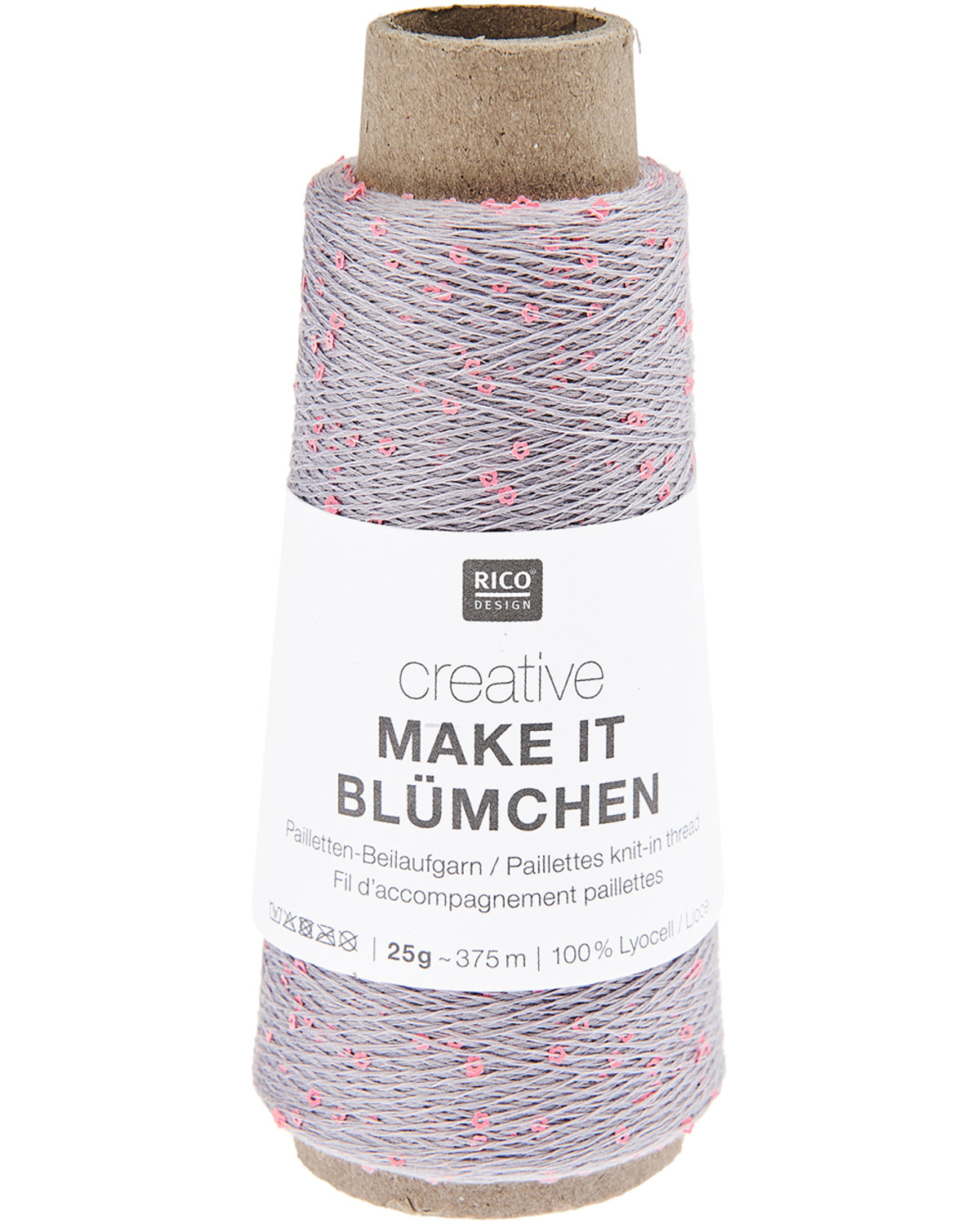 Rico Design Creative Make It Blümchen - Effektgarn med paljetter - 25g nøste