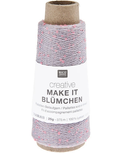 Rico Design Creative Make It Blümchen - Effektgarn med paljetter - 25g nøste