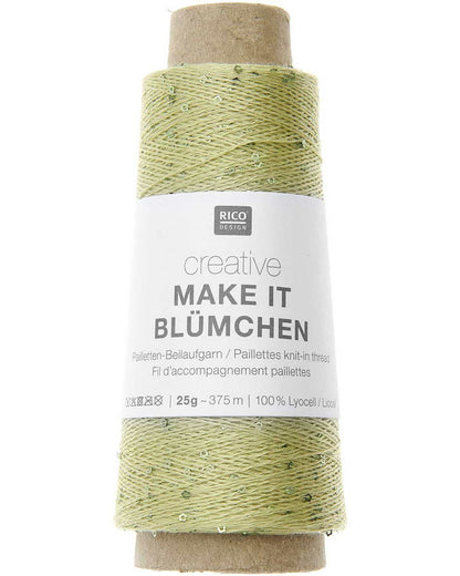 Rico Design Creative Make It Blümchen - Effektgarn med paljetter - 25g nøste