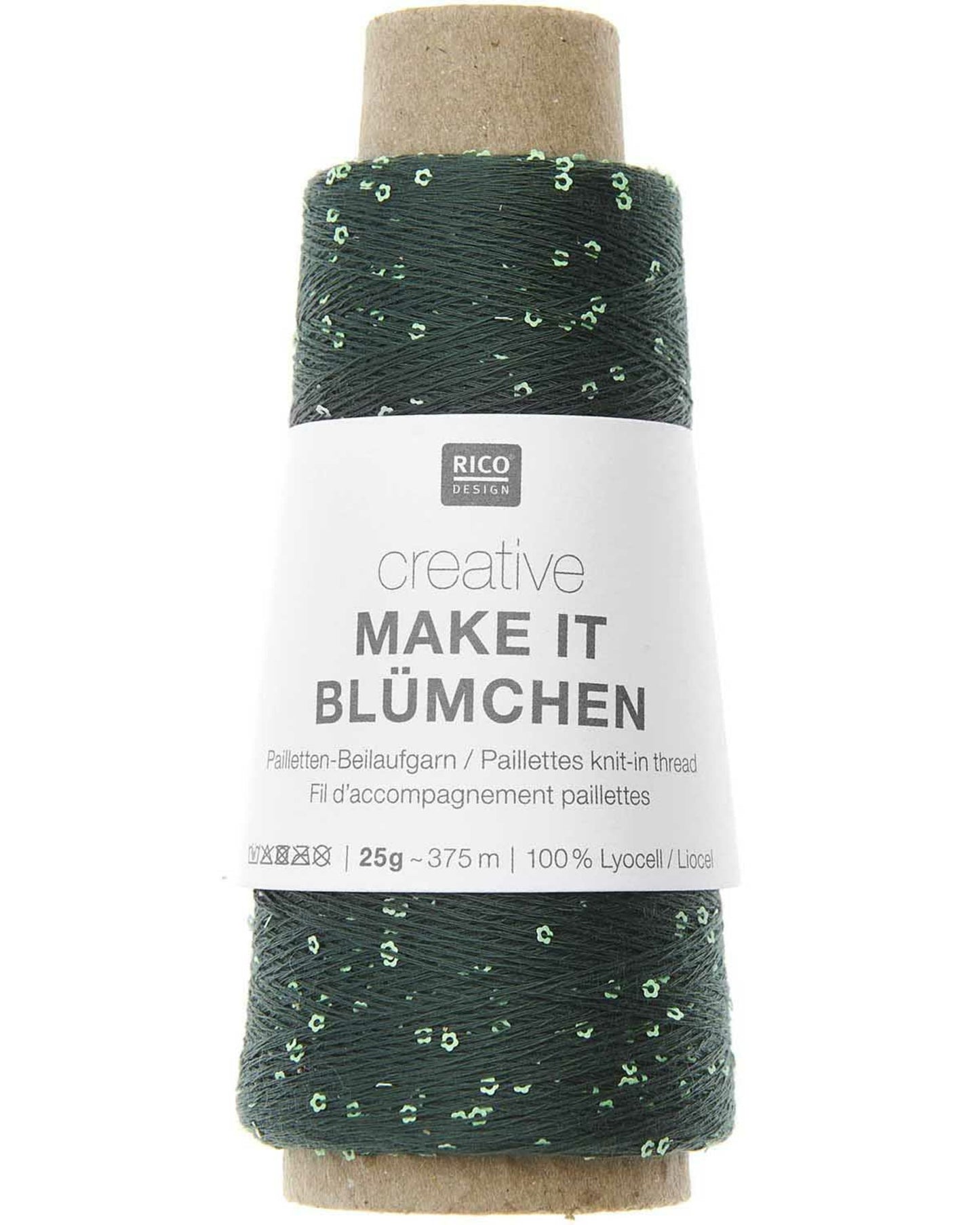 Rico Design Creative Make It Blümchen - Effektgarn med paljetter - 25g nøste