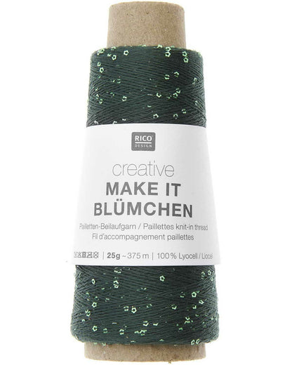 Rico Design Creative Make It Blümchen - Effektgarn med paljetter - 25g nøste