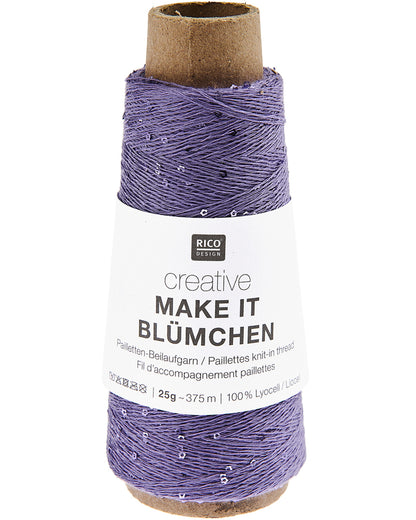 Rico Design Creative Make It Blümchen - Effektgarn med paljetter - 25g nøste