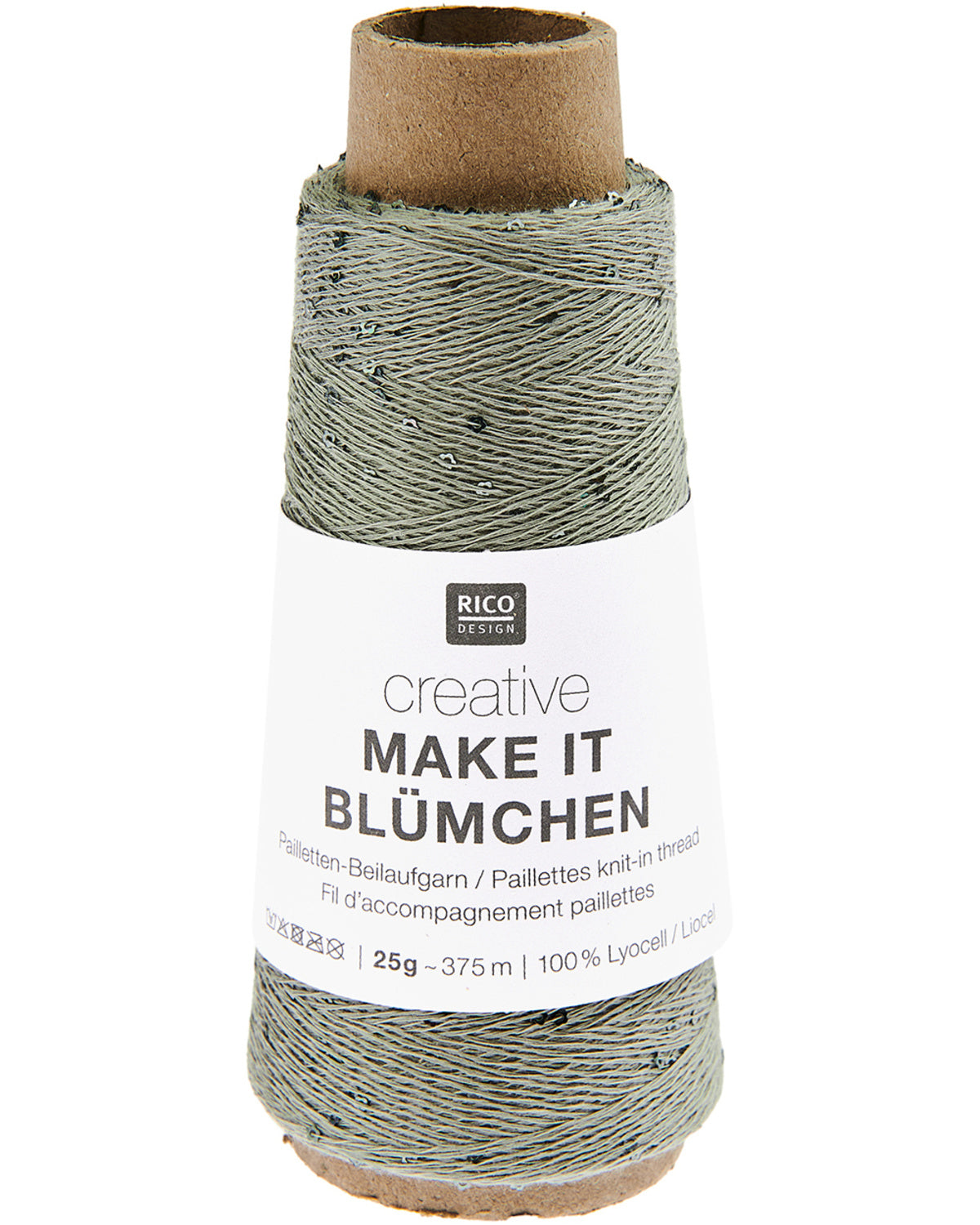 Rico Design Creative Make It Blümchen - Effektgarn med paljetter - 25g nøste