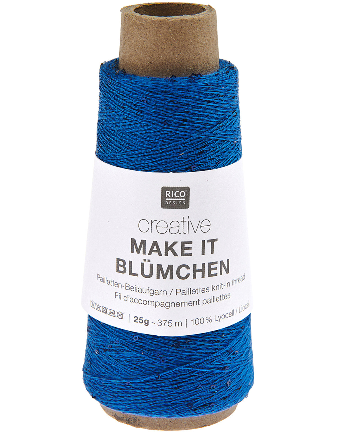 Rico Design Creative Make It Blümchen - Effektgarn med paljetter - 25g nøste