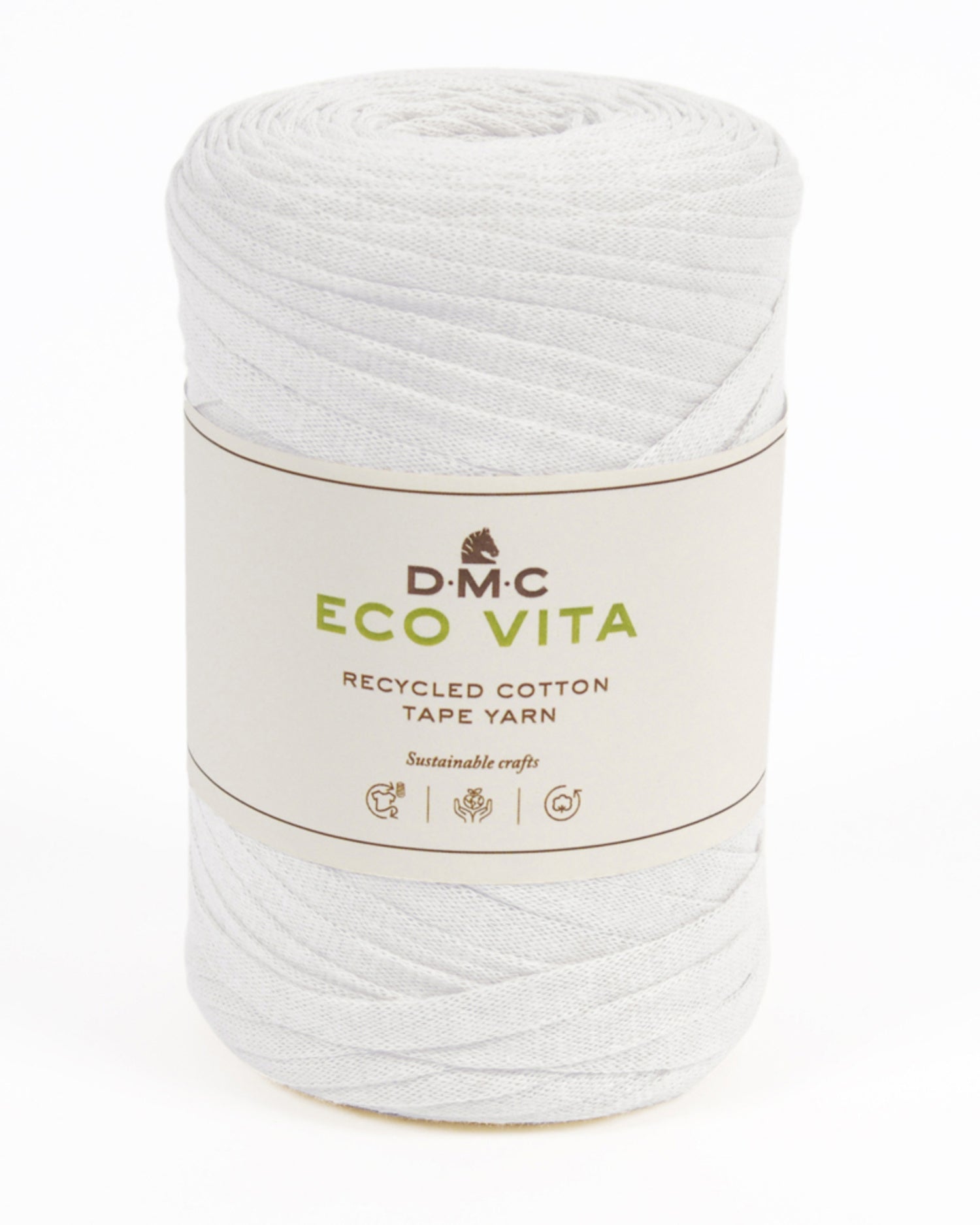DMC Eco Vita Tape Yarn - heklegarn til vesker og andre prosjekter - 250 g = 120 m