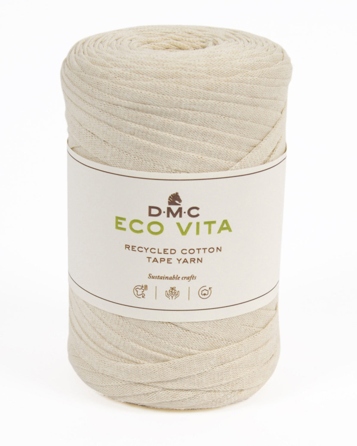 DMC Eco Vita Tape Yarn - heklegarn til vesker og andre prosjekter - 250 g = 120 m
