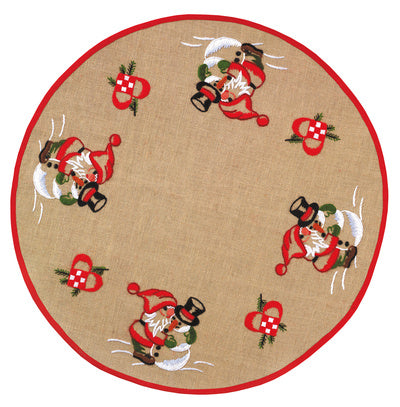 Nisse & Snømann - Påtegnet | Juletre-teppe brodering | Permin