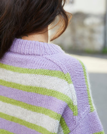 Uni stripegenser Genser C, kort modell | Rauma | Strikkepakke