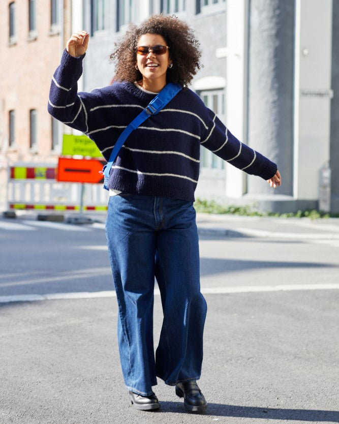 Uni stripegenser Genser B, kort modell | Rauma | Strikkepakke