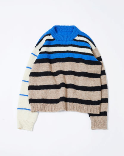 Uni stripegenser Genser ABC, lang modell | Rauma | Strikkepakke