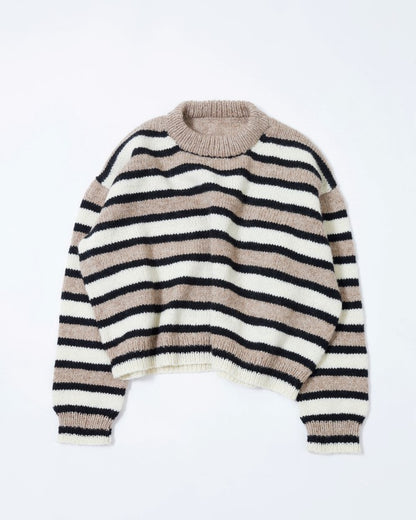 Uni stripegenser Genser C, kort modell | Rauma | Strikkepakke