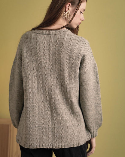 Silver Birch sweater | Svarta Fåret | Strikkepakke