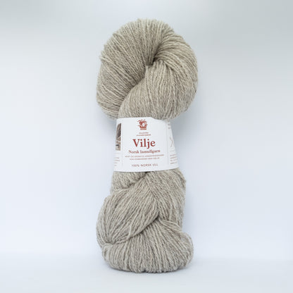Hillesvåg Vilje Lamullgarn - tynn lamull i 100% norsk ull - 100g nøste
