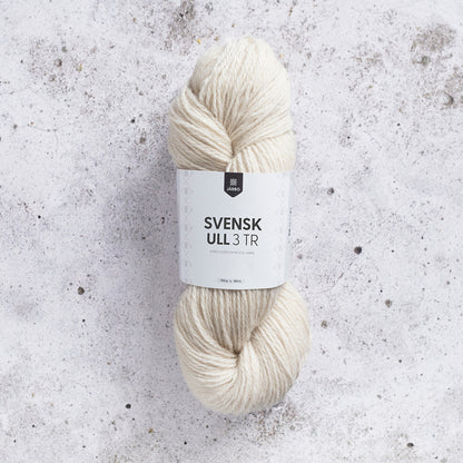 Järbo Svensk Ull 3‑tråds – 100 % svensk ull – 100 g ≈ 180 m