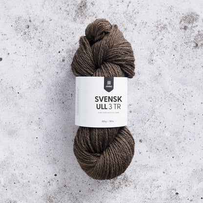 Järbo Svensk Ull 3‑tråds – 100 % svensk ull – 100 g ≈ 180 m