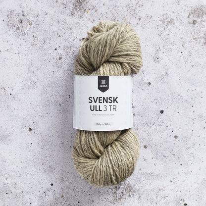 Järbo Svensk Ull 3‑tråds – 100 % svensk ull – 100 g ≈ 180 m