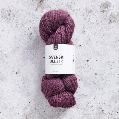 Järbo Svensk Ull 3‑tråds – 100 % svensk ull – 100 g ≈ 180 m