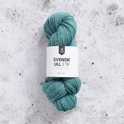 Järbo Svensk Ull 3‑tråds – 100 % svensk ull – 100 g ≈ 180 m
