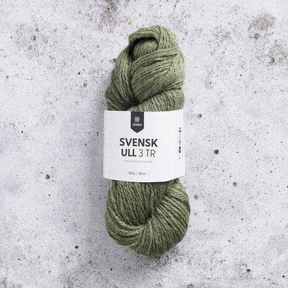 Järbo Svensk Ull 3‑tråds – 100 % svensk ull – 100 g ≈ 180 m