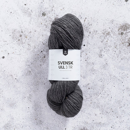 Järbo Svensk Ull 3‑tråds – 100 % svensk ull – 100 g ≈ 180 m