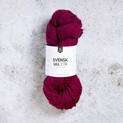 Järbo Svensk Ull 3‑tråds – 100 % svensk ull – 100 g ≈ 180 m