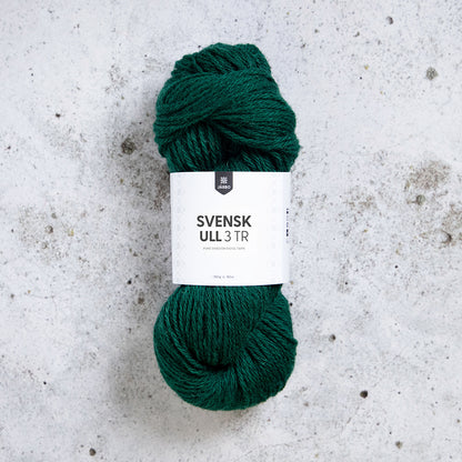 Järbo Svensk Ull 3‑tråds – 100 % svensk ull – 100 g ≈ 180 m