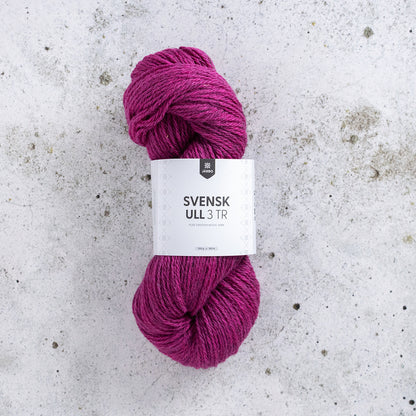 Järbo Svensk Ull 3‑tråds – 100 % svensk ull – 100 g ≈ 180 m