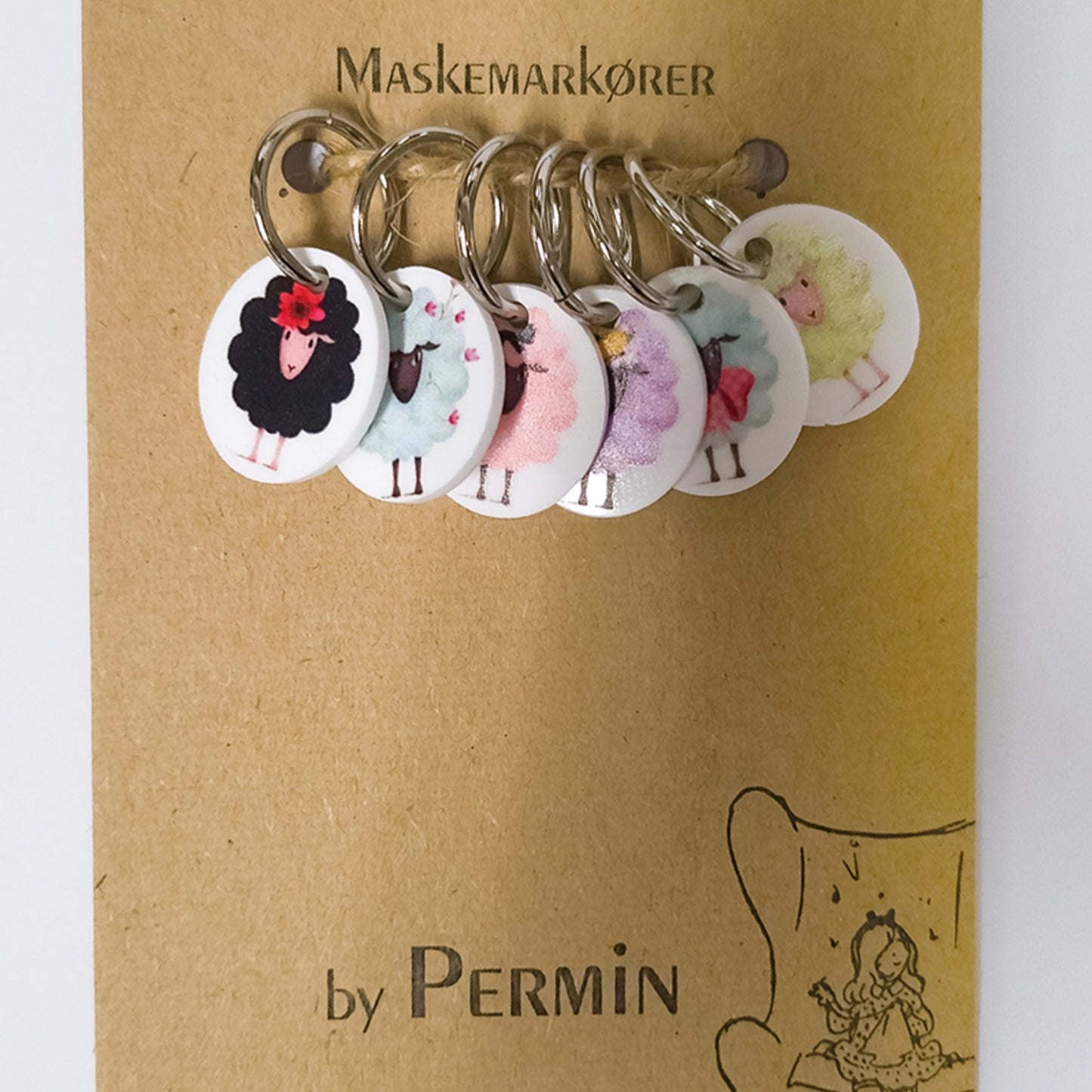 Maskemarkører m/sau - 6 stk | by Permin