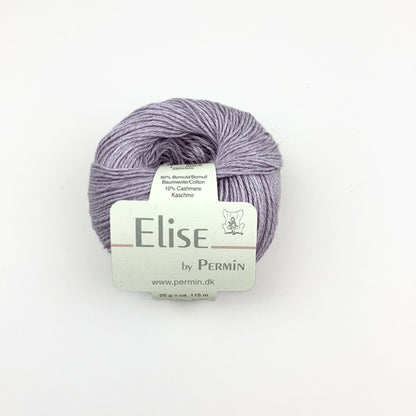 By Permin Elise – 90% Bomull / 10% Kasjmir – 25 g ≈ 115 m