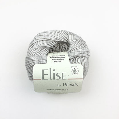 By Permin Elise – 90% Bomull / 10% Kasjmir – 25 g ≈ 115 m