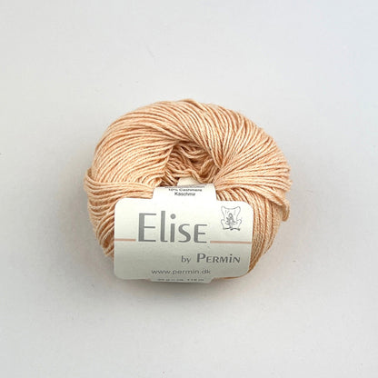 By Permin Elise – 90% Bomull / 10% Kasjmir – 25 g ≈ 115 m