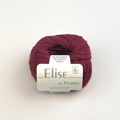 By Permin Elise – 90% Bomull / 10% Kasjmir – 25 g ≈ 115 m