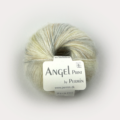 by Permin Angel Print – 70 % kid mohair / 30 % silke – 25 g ≈ 210 m