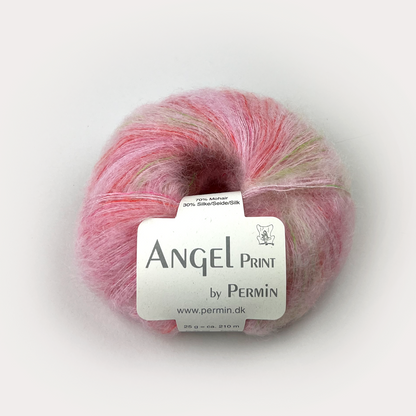 by Permin Angel Print – 70 % kid mohair / 30 % silke – 25 g ≈ 210 m