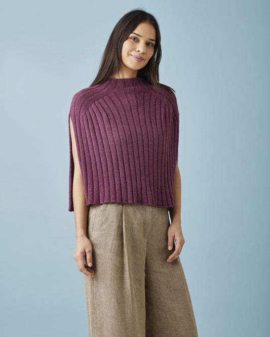 Berta Poncho med sadelskulder | Permin | Strikkepakke