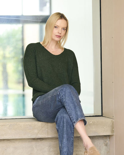 Titchwell ensfarget genser i alpaca cotton | Mode Rowan | Strikkepakke