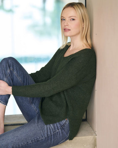 Titchwell ensfarget genser i alpaca cotton | Mode Rowan | Strikkepakke