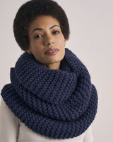 Lowestoft & Thorpeness lue og skjerf i chunky wool | Mode Rowan | Strikkepakke